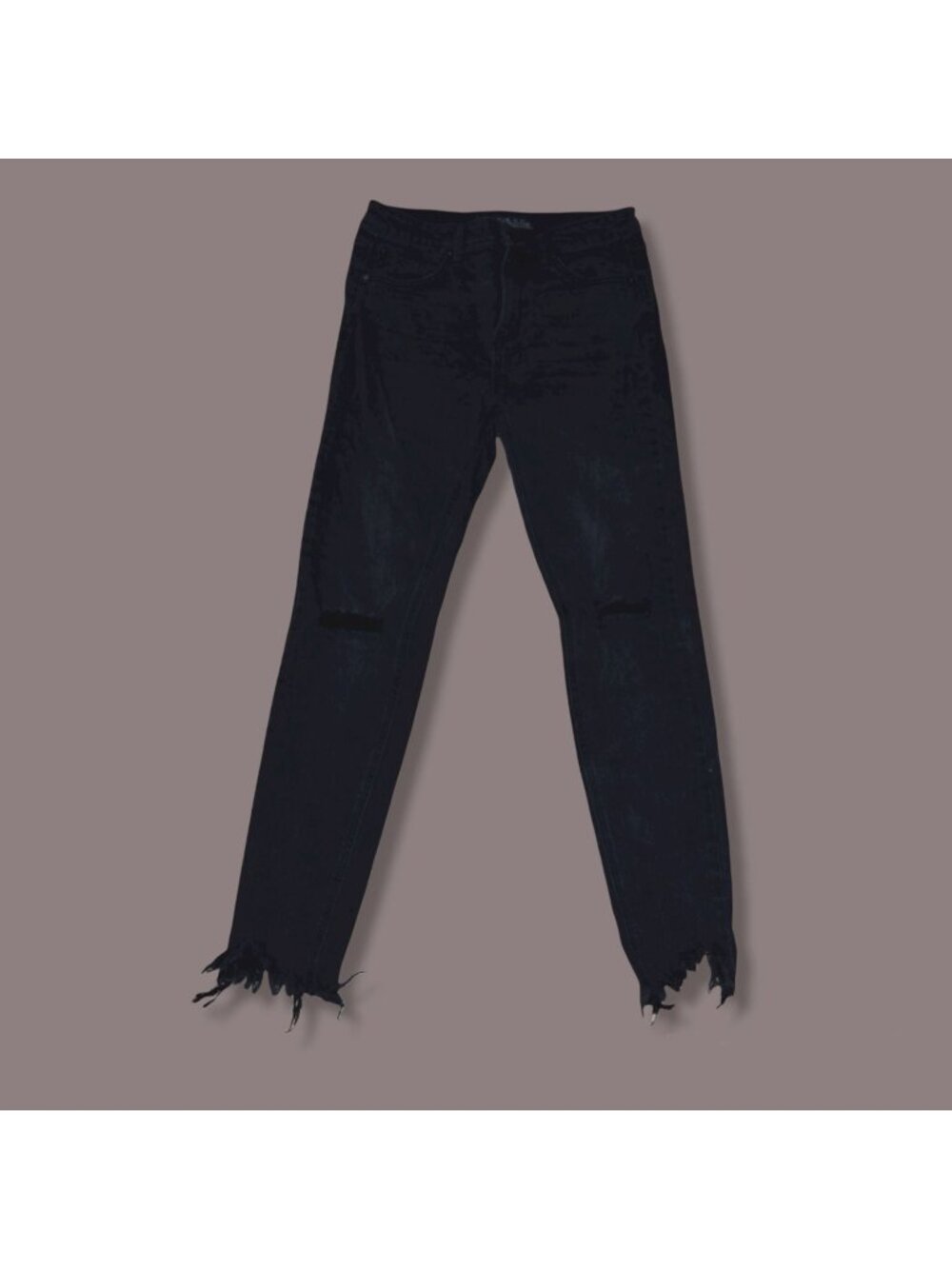 Wild Fable Women's Sz 4 High Rise Skinny Destroyed Raw Hem Jeans